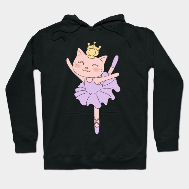 Princess Ballerina Cat Hoodie by CintiaSand